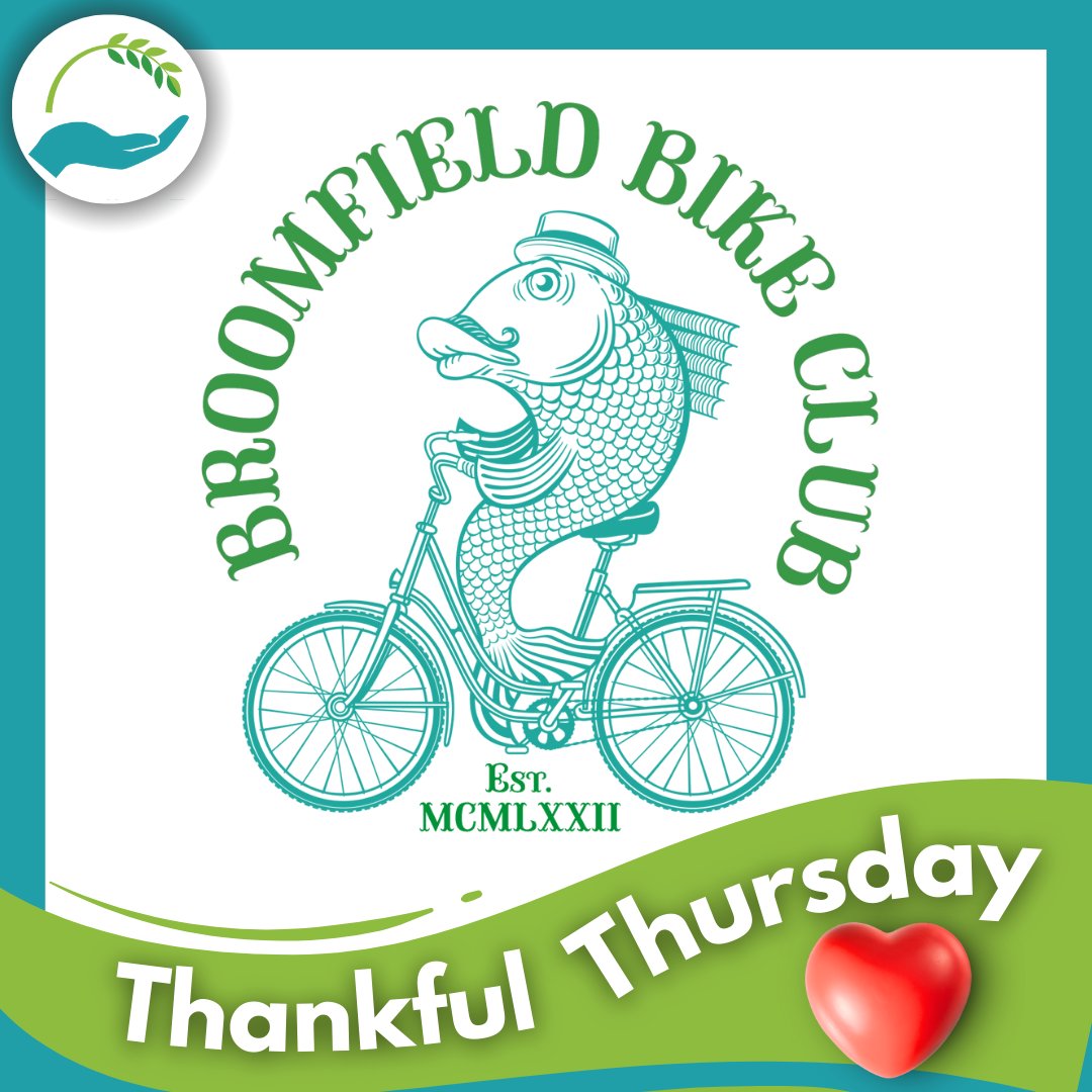 BroomfieldFish's tweet photo. This #ThankfulThursday, we are "wheel"-y grateful for the Broomfield Bike Club &amp; their fundraiser for FISH at Broomfield Days! 🚴‍♀️ Not only did they put the pedal to the metal to raise almost $3,000, they also decked out their bikes to look like fish for the parade! 🐟🎉 https://t.co/uT6g7DUxVA