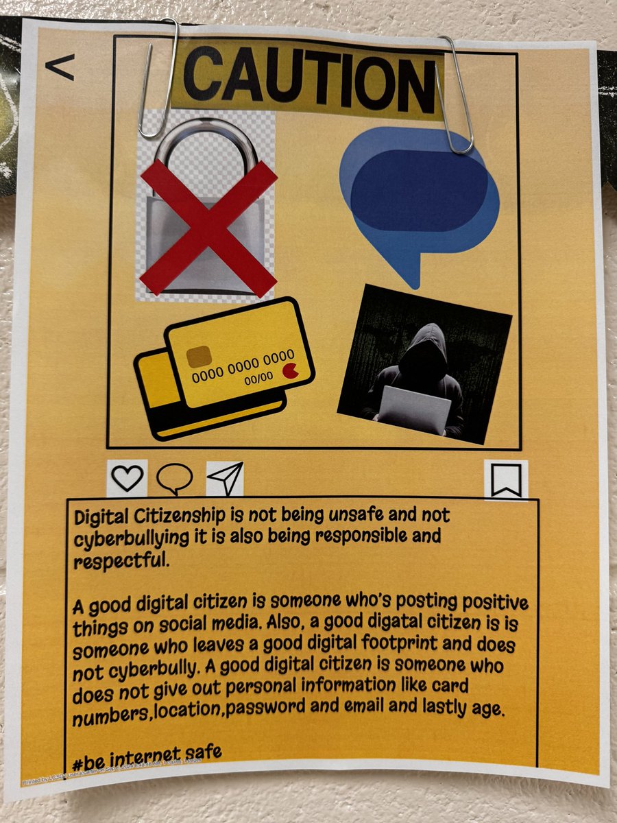 STEMingahead's tweet photo. Digital Citizenship is important to know and understand. We have learned how to remain safe, respectful, and responsible while using technology. We have also created public service announcements to teach others the important of digital safety. @MGES510 https://t.co/ZcFjvVtYy8