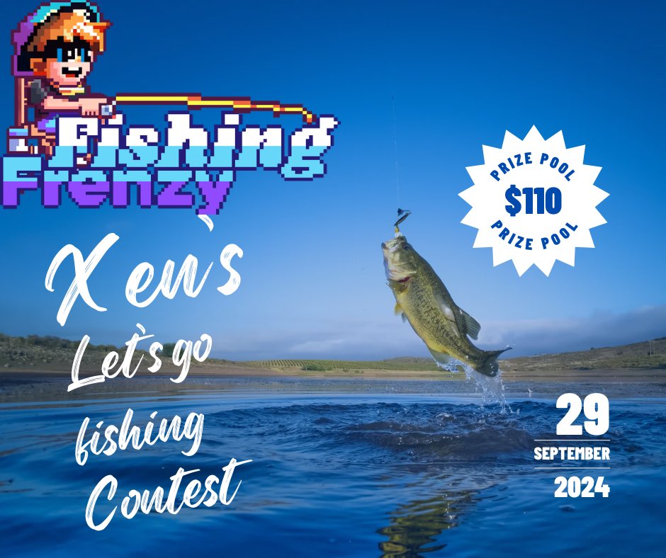 🫵Excited to host “Xen’s Let’s Go Fishing Event” in conjunction with <a href="/FishingFrenzyCo/">Fishing Frenzy</a> 

Date: 29th September

Time: 6PM to 10PM WAT

Instructions 
-Play the game during the specific time given

-A thread will be posted for you to post screenshots of your catches with the hashtag