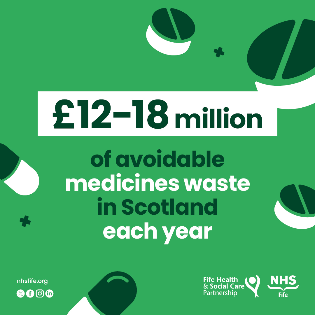 Scotland’s health boards spend up to £18m disposing of medicines that go unused and expire. 

Improper disposal of unused or expired medicines – such as binning them or flushing them down the toilet - can also cause environmental contamination and public health risks.