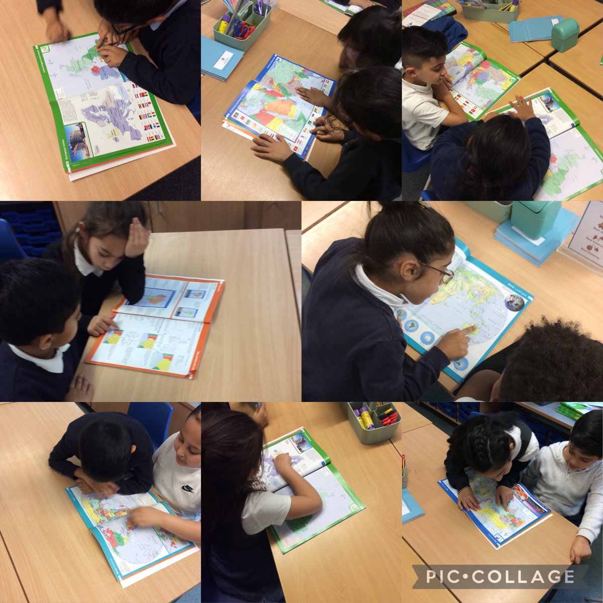 WhitewaysY3's tweet photo. 3H have loved looking at the atlases this afternoon to identify the different countries and continents. https://t.co/Moku58IFYD