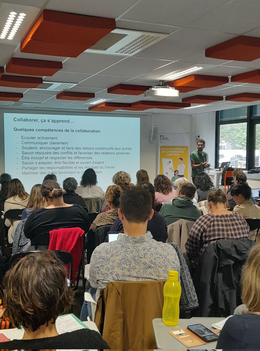 Premier temps de regroupement académique dans le cadre de la formation #cafipemf.  Nous accueillons Ignacio Atal pour parler accompagnement des collectifs.  🙏 pour ce précieux eclairage. <a href="/acpoitiers/">Académie de Poitiers</a>