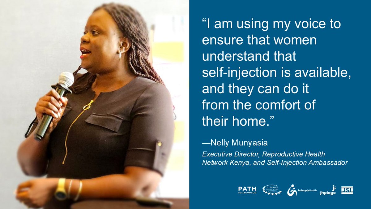 PATHtweets's tweet photo. "As a health care provider, I appreciate the challenges women continue to face in Kenya & the Global South as a whole," says @nellymunyasia. "I am using my voice to ensure women understand #SelfInjection is available." https://t.co/sJrHW0Rbw3
#WorldContraceptionDay @rhnkorg https://t.co/SOsAKquPf4