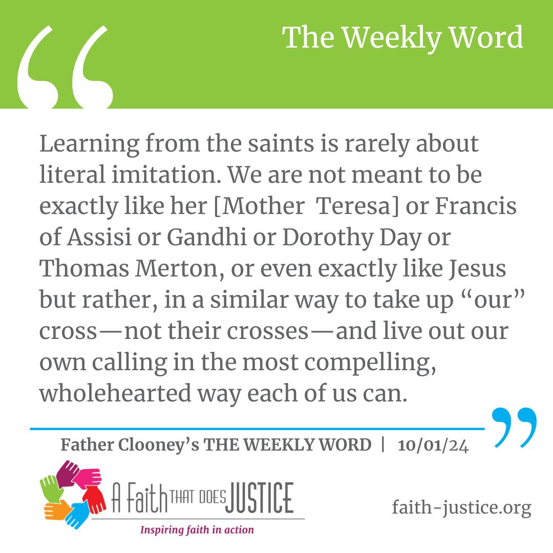"Like other idealistic young persons, I wondered...if the life I chose—being a Jesuit...was enough. Wasn’t it too comfortable, too predictable, too safe?" Read this week's The Weekly Word: faith-justice.org/we-cant-all-be…