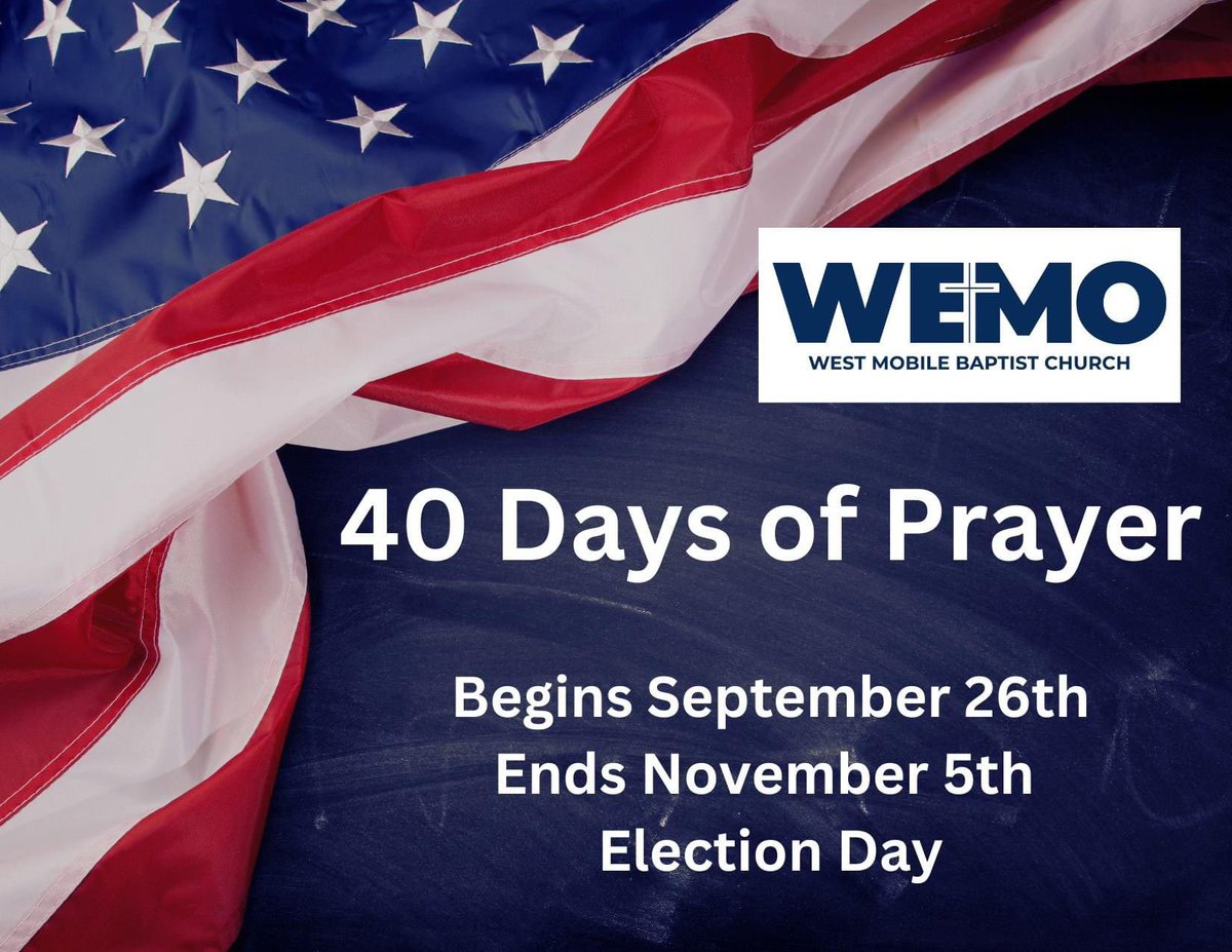 WestMobileBapt's tweet image. Starting 40 Days of Prayer as a church today.