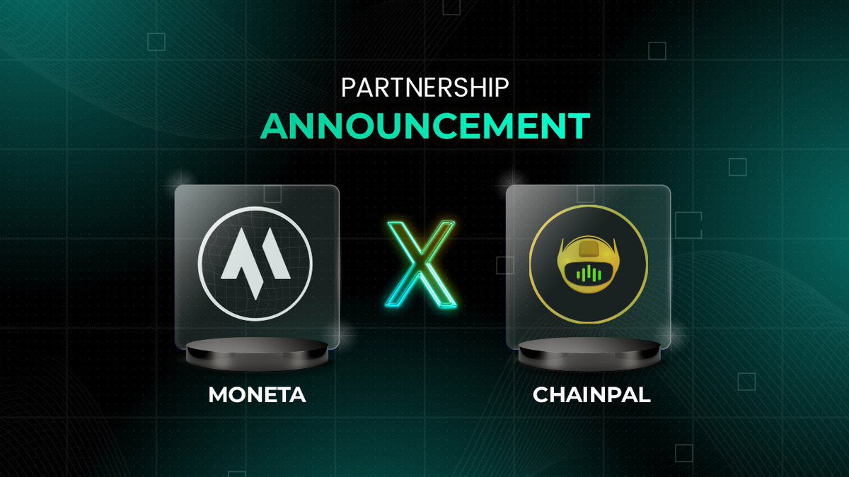 NEW PARTNERSHIP ANNOUNCEMENT

We’re thrilled to welcome <a href="/chainpalai/">Chainpal 🤖🧠</a> to the Moneta ecosystem!

$MNTA X $CPAL

Chainpal is your advanced on-chain companion, built with Alpha databases to help you find the next 100x and trade smarter. It features 2FA security, password lockdowns,