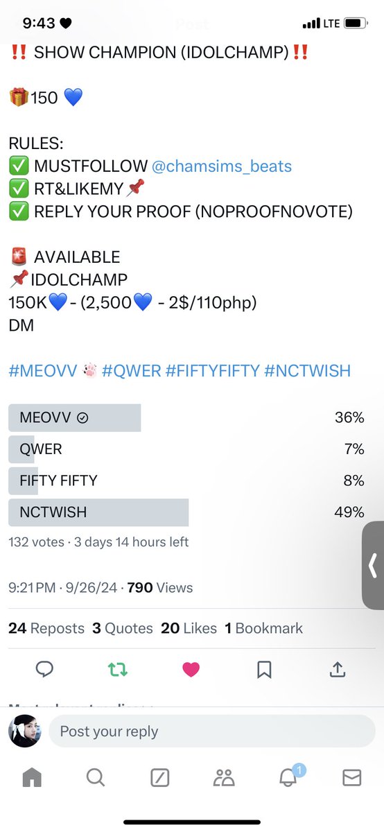 meovview's tweet photo. @chamsims_beats for #MEOVV https://t.co/BLqmVbgZNw