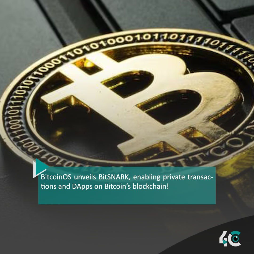 4cby360's tweet photo. BitSNark is introduced by Bitcoin OS to increase Bitcoin Blockchain privacy
https://t.co/wWv4cJBFaT
#bitcoin #blockchain #BitSNARK https://t.co/THoATkMLMJ