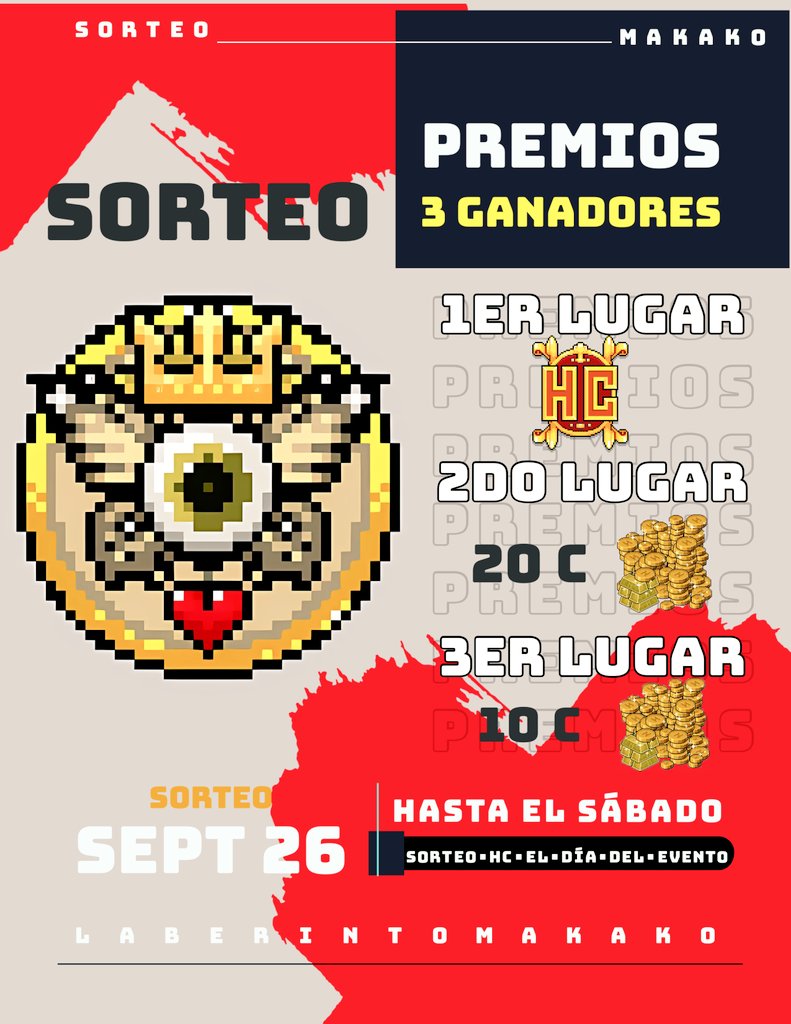 Recuerden que las competencias en el laberinto Makako están activas!
Termina este sábado 28!
11:00 AM Colombia