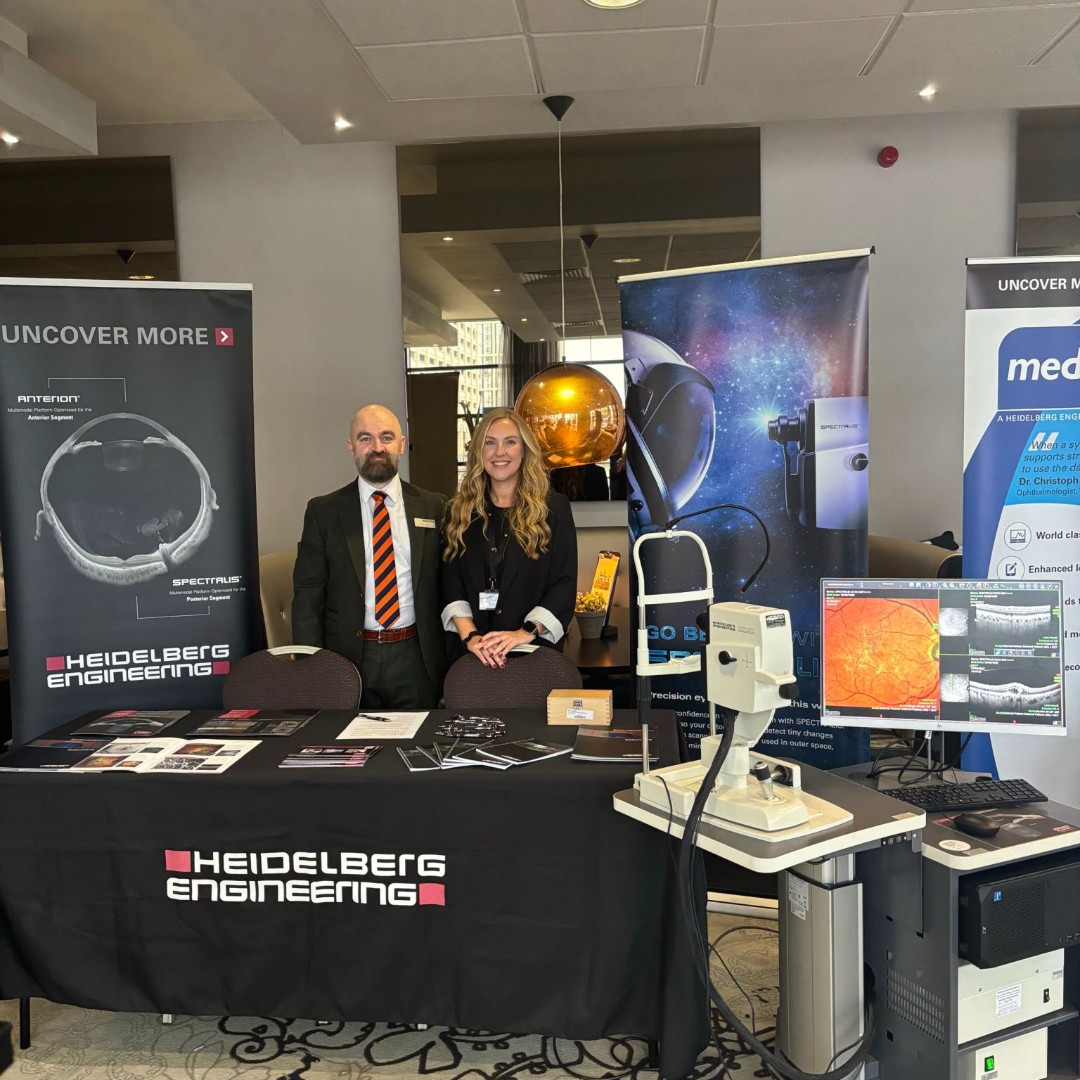 The Heidelberg team Tim Cole and Emmeline Webb are attending the BARS Conference in Liverpool this week. Join them for a live demonstration of the SPECTRALIS platform and explore its advanced features and capabilities 👁️