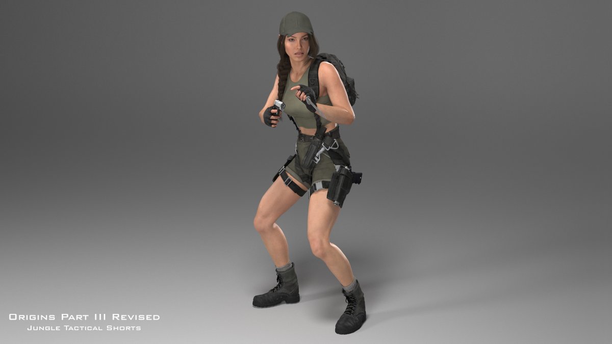 SweetLifeSwiz19's tweet photo. Finally showcasing the main outfit for Lara Croft in the Shadow of the @tombraider overhaul mod w/ shorts variant! Whilst Im not a fan of Lara looking like a soldier, I think I found a happy medium between stylish archaeologist &amp; tactical. This &amp; more will be in this weeks update https://t.co/c8qhCV6xK5