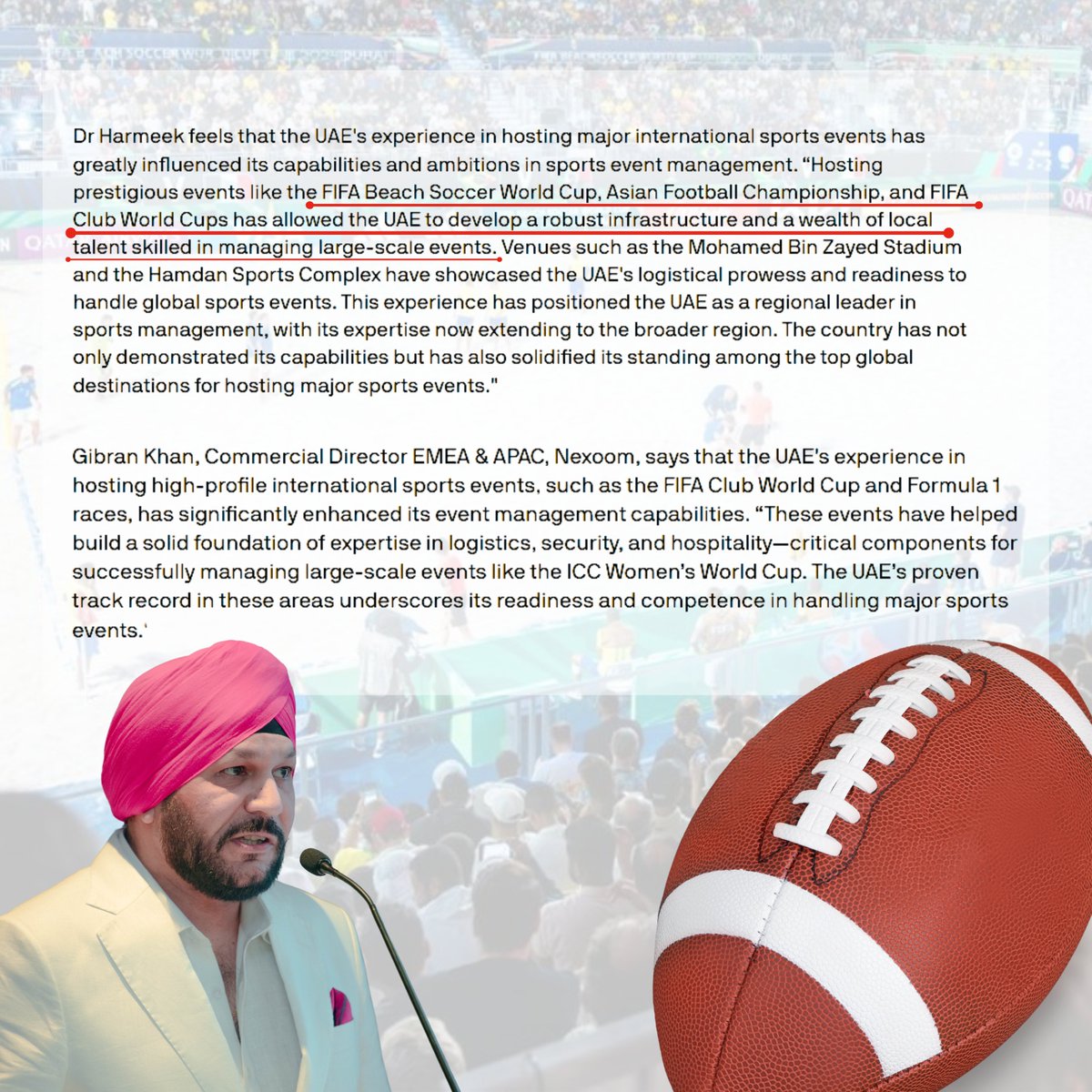 planbgrp's tweet photo. Thank you for this fabulous feature @adgully  @adgully_me 

Sports, that can grab the hearts of millions, is paving the way to a more tolerant and diverse society. It's time we shine a light upon those leading the way in the UAE and round the world 🌎 https://t.co/HK642iLI9E