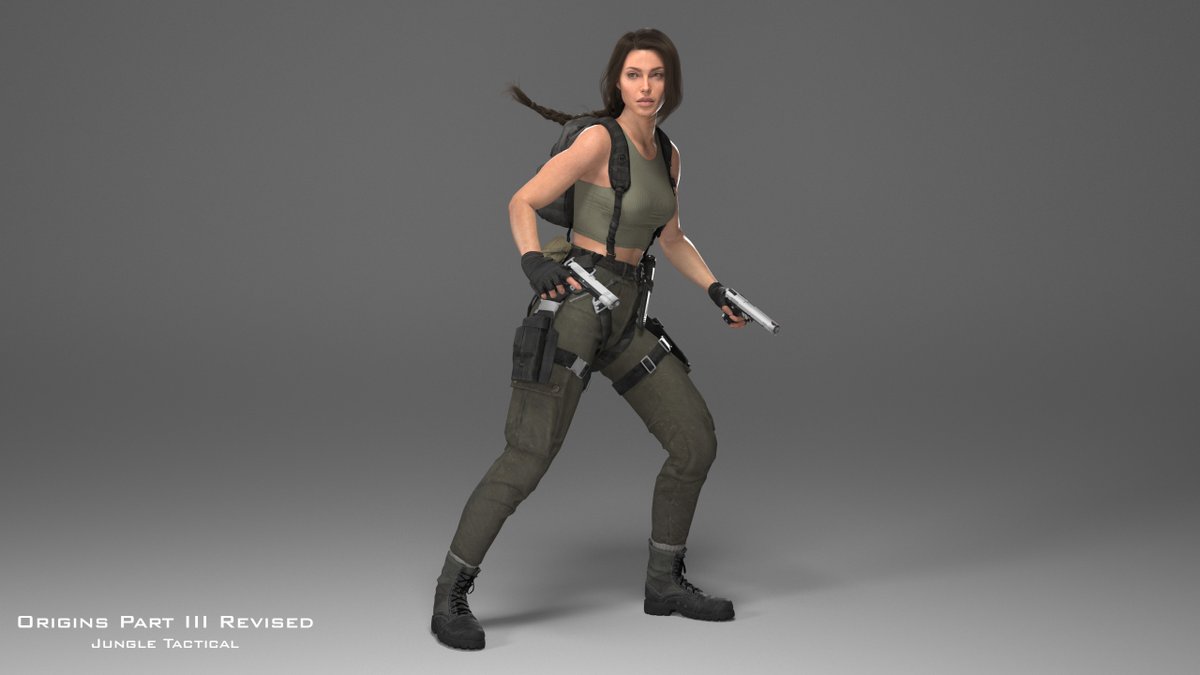 SweetLifeSwiz19's tweet photo. Finally showcasing the main outfit for Lara Croft in the Shadow of the @tombraider overhaul mod w/ shorts variant! Whilst Im not a fan of Lara looking like a soldier, I think I found a happy medium between stylish archaeologist &amp; tactical. This &amp; more will be in this weeks update https://t.co/c8qhCV6xK5