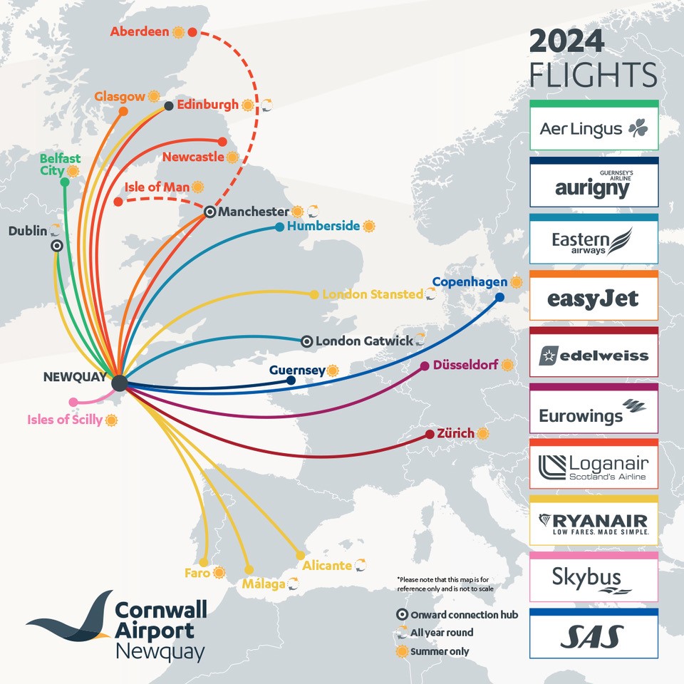 Newquay_Airport's tweet photo. As the Winter season approaches, we’re bringing you all you need to know for your festive weekends away 🎅
Whether you need a quick city break or to do some last minute Christmas shopping … our winter flight schedule has you covered! ✨
#FlyNQY #RouteMap #Winter #TogetherWeCAN https://t.co/NiGV2JWII8