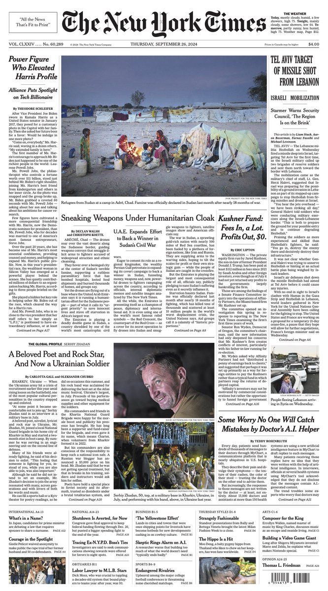 Teddy Rosenbluth (@teddyrosenbluth) on Twitter photo About 15,000 health providers in the U.S. are using generative A.I. to help them reply to your questions on MyChart. Many of them are not disclosing that.
Today's story shares the front page of the <a href="/nytimes/">The New York Times</a>
with Moo Deng <3 <3 About 15,000 health providers in the U.S. are using generative A.I. to help them reply to your questions on MyChart. Many of them are not disclosing that.
Today's story shares the front page of the <a href="/nytimes/">The New York Times</a>
with Moo Deng <3 <3