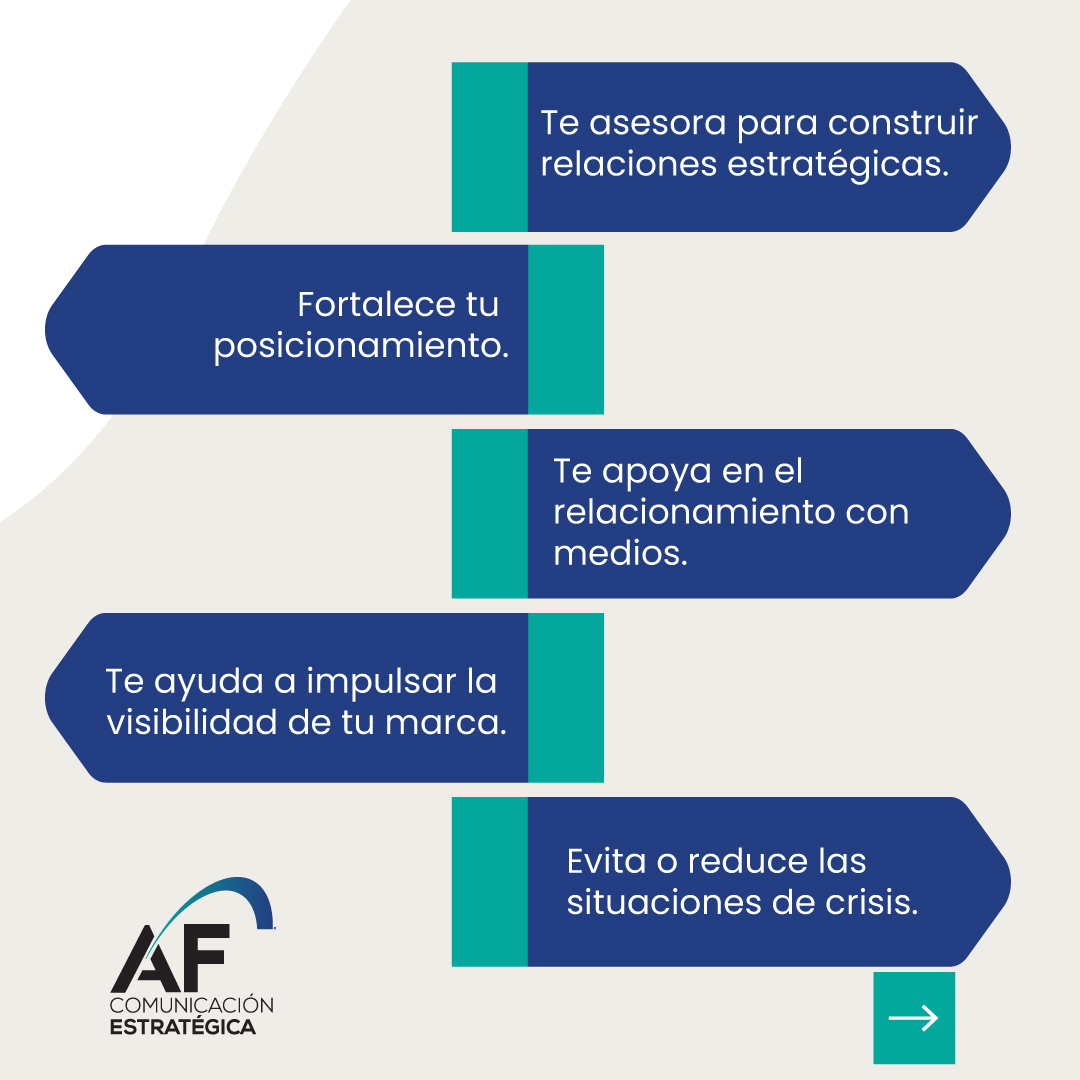 AFComunicacion's tweet photo. Las acciones de relaciones públicas permiten llevar a cabo una estrategia adecuada  y oportuna que ayude a prevenir crisis o mitigarlas, establecer relaciones sólidas, redactar comunicaciones, monitorear opiniones tanto del público como de los  colaboradores de una empresa. https://t.co/pilhMnaxay