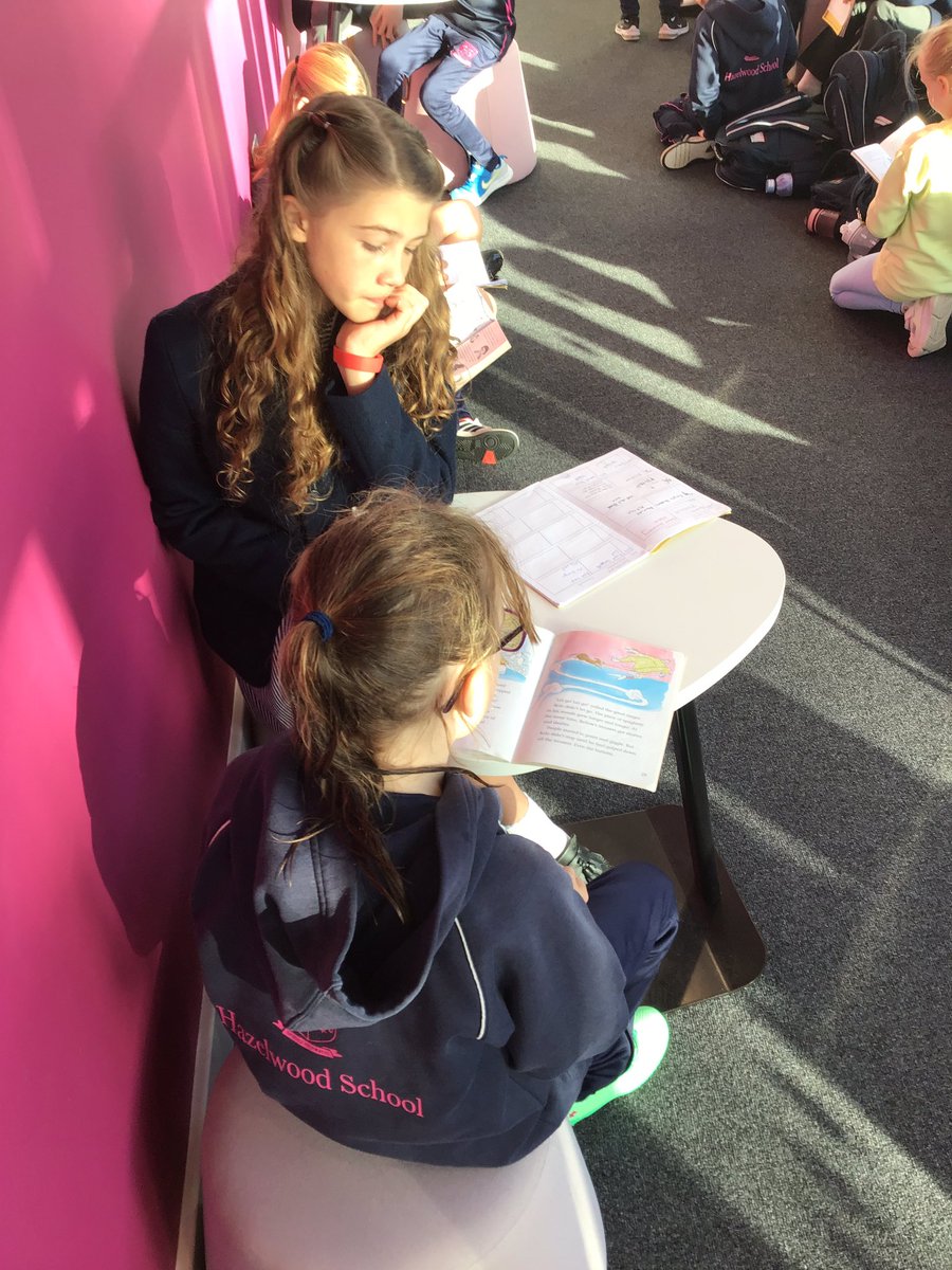 HWD_Lower's tweet photo. A wonderful, calm start to the day with our #HazelwoodYear7 buddies coming to listen to us read in Year 3. We are already looking forward to next time. #HazelwoodEnglish #HazelwoodCulture https://t.co/dniGPoANwI