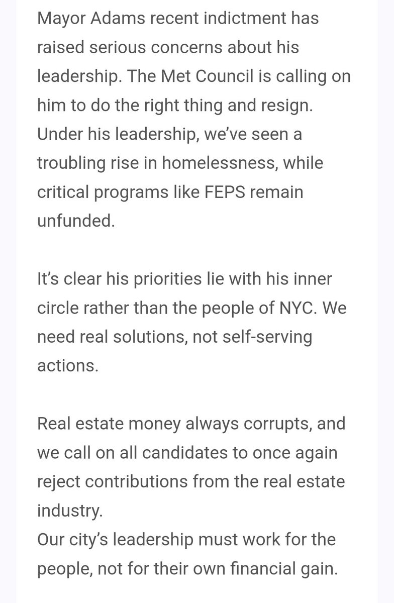 17993rd's tweet photo. As Mayor Adams has, since Day 1, targeted, abused & harassed RENT STABILIZED #TENANTS throughout #NYC, because the Mayor's #RealEstate Overlords are bent on destroying #NY's Rent Regs & REFUSE to comply w/#HSTPA, Tenant Advocacy Org #MetCouncil has called on Adams to #RESIGN. https://t.co/RYLFcm5vKf