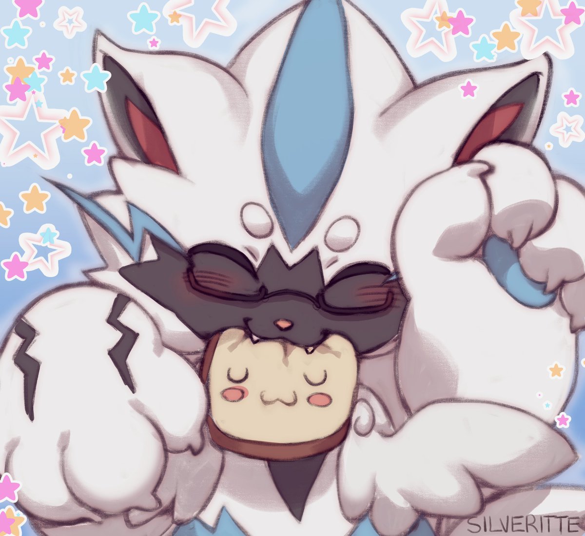 Color sketch commission for <a href="/ANobelwolf/">Zera_ThunderCat 🔞</a> ! 💗💙