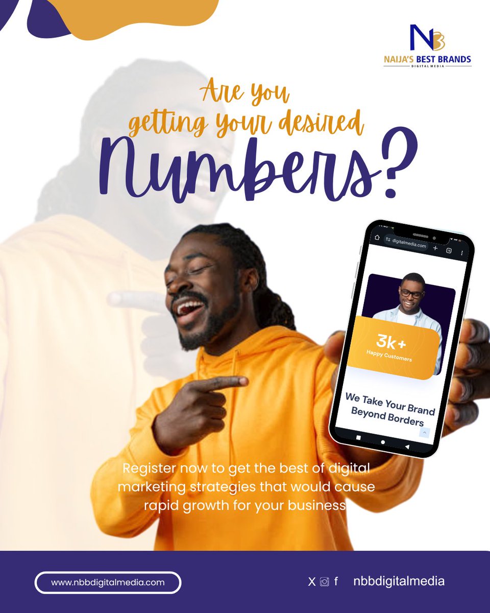 Nbbdigitalmedia's tweet photo. Whatever your goals are, we have got you covered 💯
Join our stream of satisfied clients in taking your business to the next level.
Register now for profound digital marketing services.

Link in bio

#nbbdigitalmedia
#digitalmarketing
#onlineadvertisement https://t.co/WnaHr4tUca