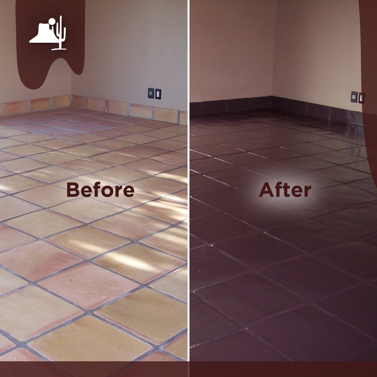 Is your Saltillo tile floor looking faded and worn? Desert Tile &amp; Grout Care offers a professional Saltillo tile coloring service that can revive and enhance the natural beauty of your tiles. Let us help you bring warmth and vibrancy back to your home! bit.ly/3pI2frx