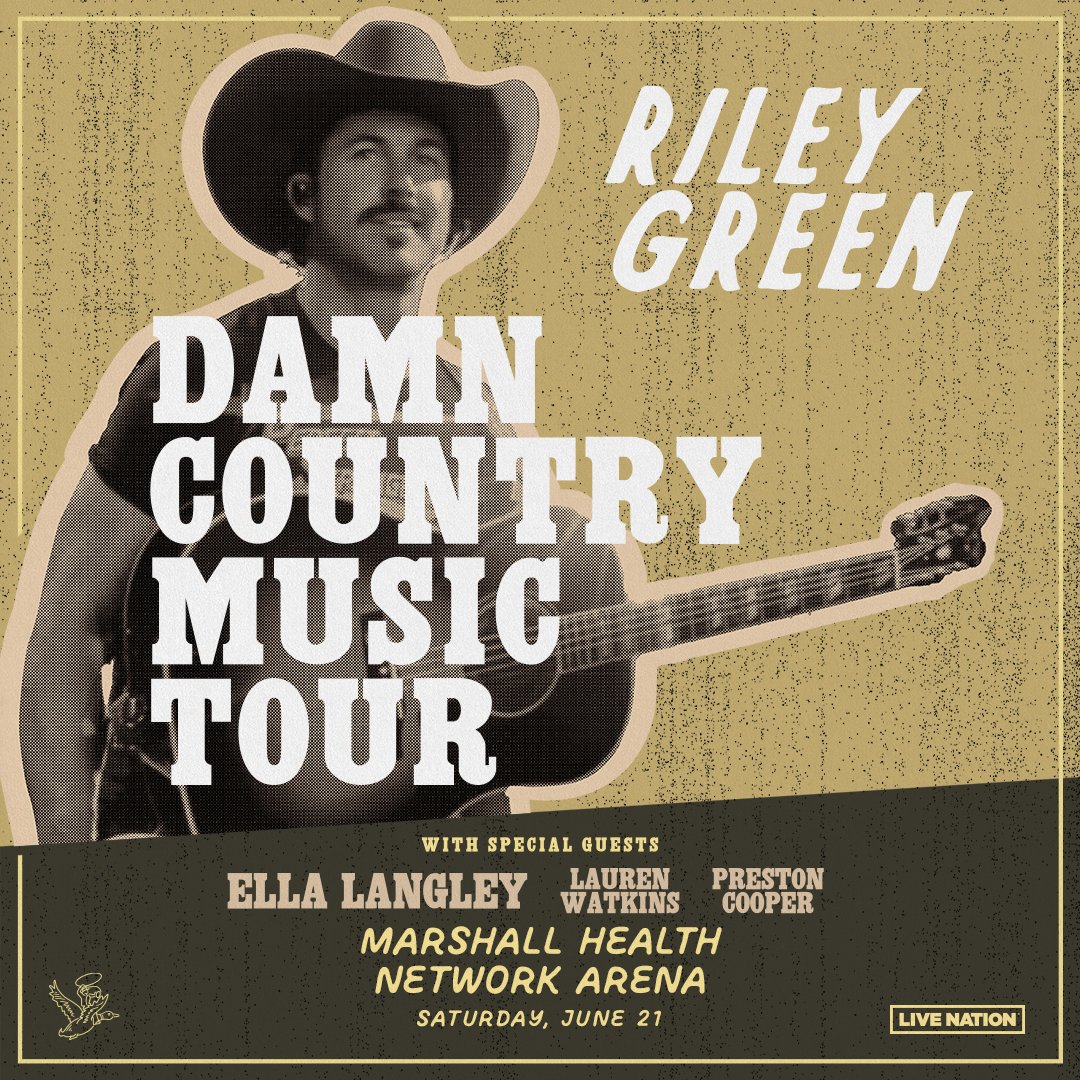 .<a href="/RileyGreenMusic/">Riley Green</a>  presale is LIVE! 🚨

Now til 10pm, your code is ROCKWV--get tickets now! bit.ly/rileygreen2025