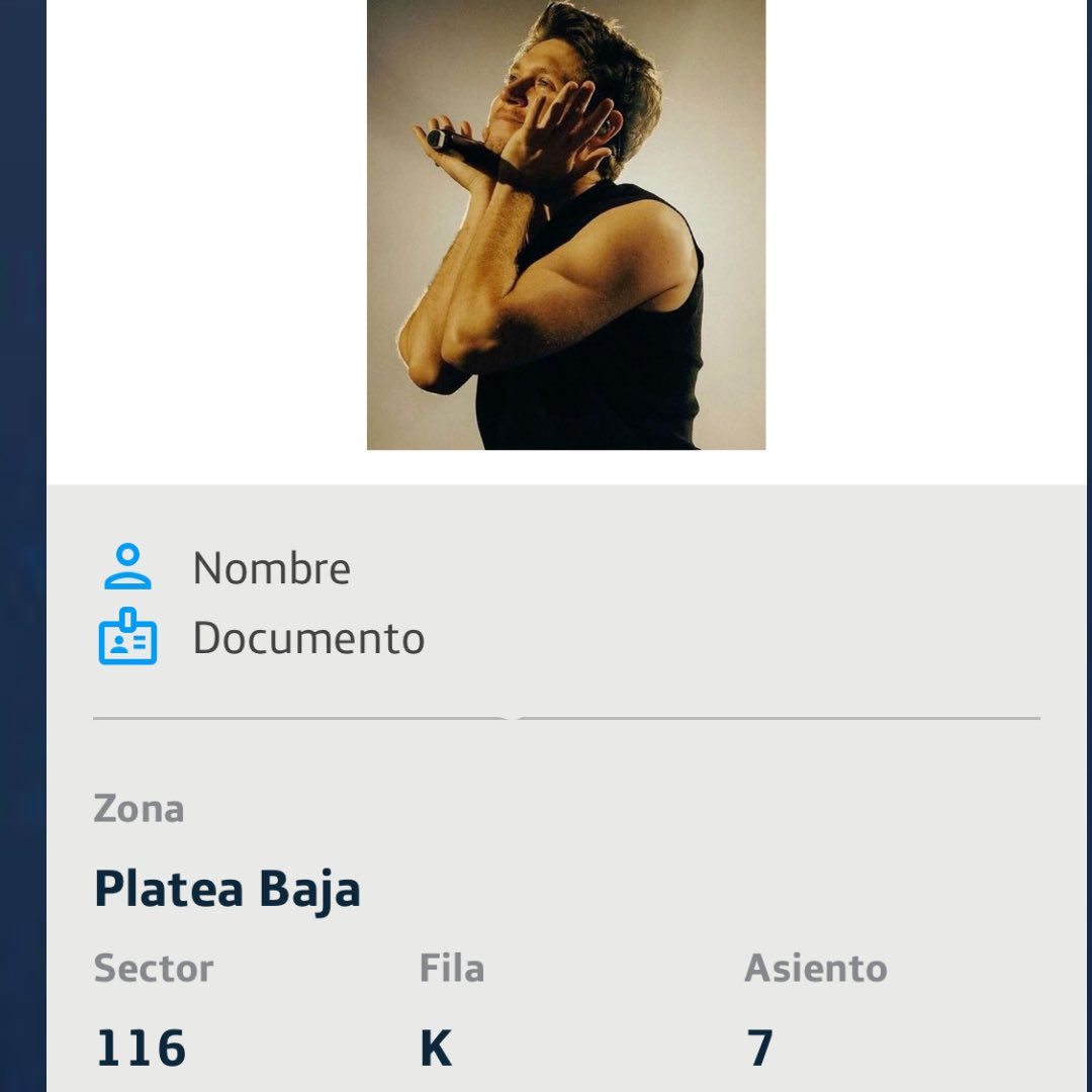 flicker_t91's tweet photo. Holiis! Vendo una entrada para el concierto de Niall Horan en Buenos Aires, Argentina. 🇦🇷 📍Movistar Arena, sector Platea Baja, fila K, Asiento 7.
🗓️02 de octubre. 

🇦🇷 150.000 pesos / 🇵🇾 1.000.000 gs. 

#TheShowLatinAmerica #NiallEnArgentina #NiallArgentina https://t.co/G2bR8rCZvf