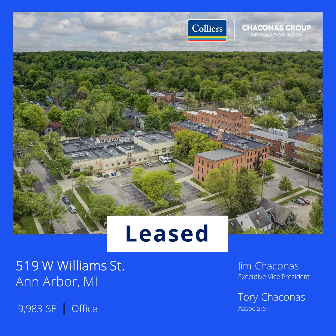 Colliers_AA's tweet photo. Congrats to the Mathematical Society on securing their new location! From the first consultation to touring spaces &amp; finalizing the lease, we appreciate your trust in Tory Chaconas and Jim Chaconas to guide you through the process.
 #ExpertsChooseExperts #ColliersAnnArbor https://t.co/0P3qNE7qtT