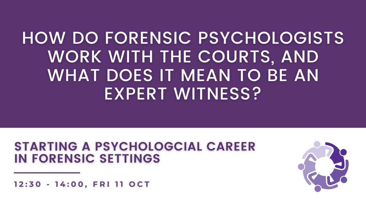 Psychological Professions Network South West (@swppn) on Twitter photo There is still time to sign up to our event next Friday and find out about what a Forensic Psychologist's expert witness work involves and how they interact with the court system. Register now eventbrite.co.uk/e/starting-a-p… There is still time to sign up to our event next Friday and find out about what a Forensic Psychologist's expert witness work involves and how they interact with the court system. Register now eventbrite.co.uk/e/starting-a-p…