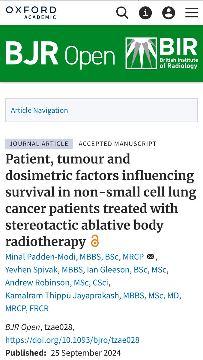 Kamal Thippu MD FRCR (@kamalthippu) on Twitter photo 📣Our new <a href="/BJR_Radiology/">BIR Journals</a> paper illustrates the importance of creating optimal #SABR plan for lung cancer!
#radonc
#lcsm
<a href="/minal_pm/">Minal Padden-Modi</a> <a href="/gleesoi/">Ian Gleeson</a> <a href="/CRUKCamRadNet/">CRUK RadNet Cambridge</a>
Link to full paper 👉 academic.oup.com/bjro/advance-a… 📣Our new <a href="/BJR_Radiology/">BIR Journals</a> paper illustrates the importance of creating optimal #SABR plan for lung cancer!
#radonc
#lcsm
<a href="/minal_pm/">Minal Padden-Modi</a> <a href="/gleesoi/">Ian Gleeson</a> <a href="/CRUKCamRadNet/">CRUK RadNet Cambridge</a>
Link to full paper 👉 academic.oup.com/bjro/advance-a…