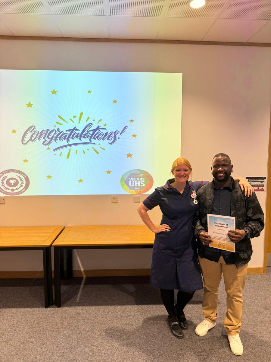 @UHS_E1 (@uhs_e1) on Twitter photo Huge congratulations to one of our staff nurses Kuda, who has passed his preceptorship! We are all very proud of him, and it was great to be able to attend the celebration today!
#newlyqualifiednurse #preceptorship
<a href="/UHSFT/">University Hospital Southampton 💙</a> <a href="/SotonChildHosp/">Southampton Children's Hospital</a> <a href="/UHS_Preceptors/">UHS Preceptorship</a> Huge congratulations to one of our staff nurses Kuda, who has passed his preceptorship! We are all very proud of him, and it was great to be able to attend the celebration today!
#newlyqualifiednurse #preceptorship
<a href="/UHSFT/">University Hospital Southampton 💙</a> <a href="/SotonChildHosp/">Southampton Children's Hospital</a> <a href="/UHS_Preceptors/">UHS Preceptorship</a>