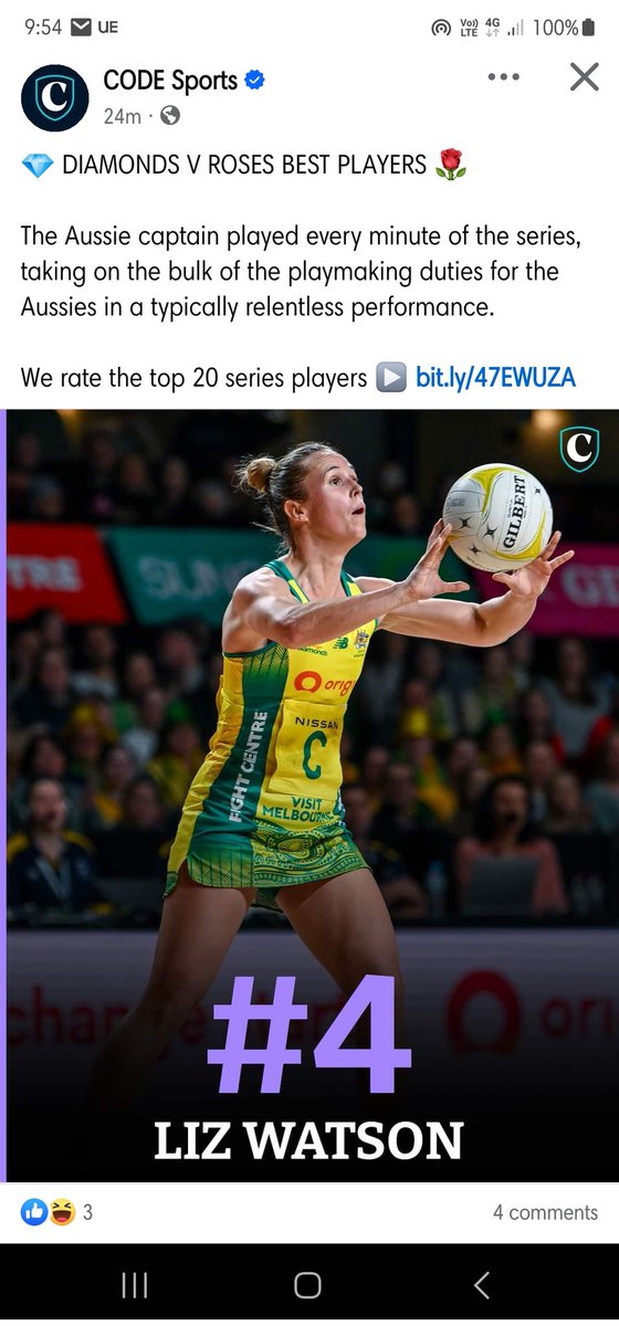 Lozza2994's tweet photo. @codesportsau did no one confirm what Liz Watson looks like before posting this 🤣 https://t.co/dKZLAZ3JJA
