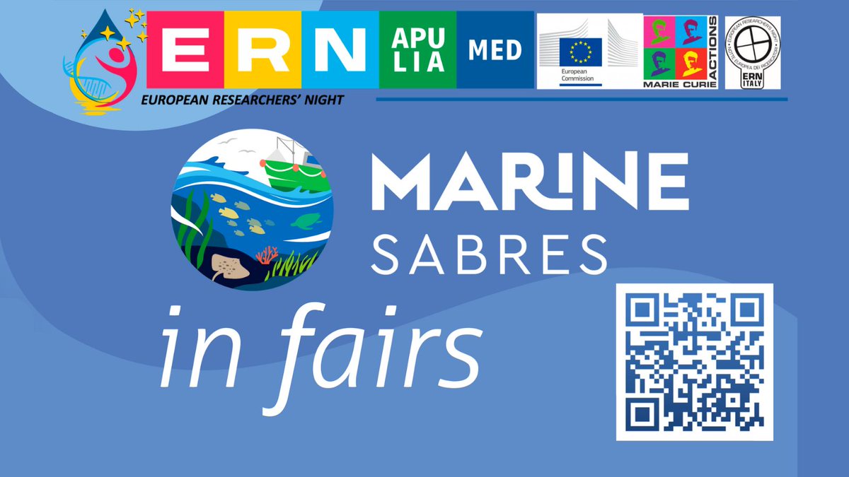 LifeWatchERIC's tweet photo. 📢 Tomorrow, 27 September, join @MarineSABRES in #Lecce - Italy at the European Researchers' Night:

👉 biodiversity conservation and restoration
👉 sustainable blue economy
👉 benefits of ecotourism

Find us in Area 3 at Olivetani
Info 🔗 https://t.co/ligZ9RewBJ

#biodiversity https://t.co/uVMs9yN8TY