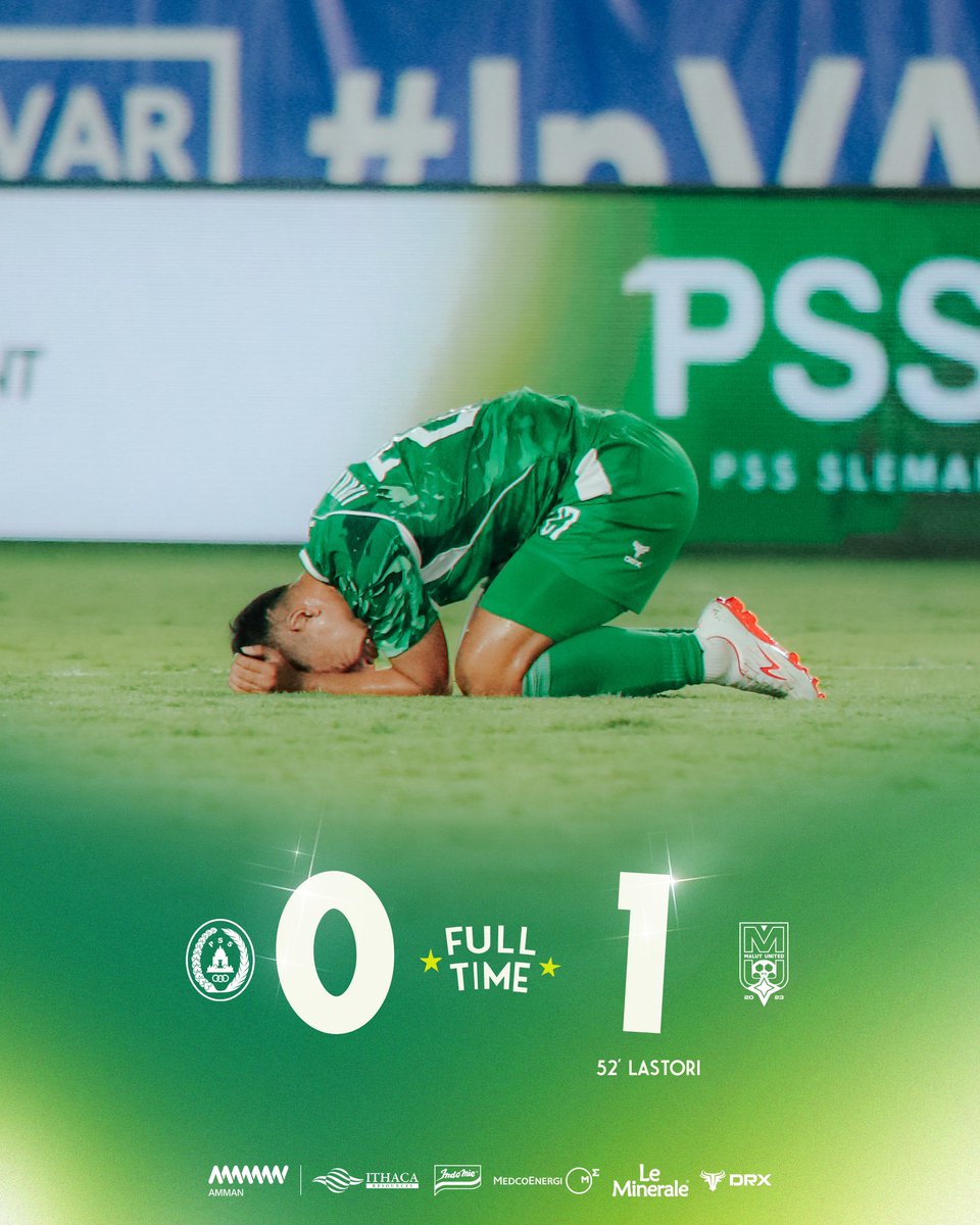 PSSleman's tweet photo. FT: PSS 0-1 Malut United FC

#PSS #COSE #PSSvsMUFC #PSSday https://t.co/KBZJXS4wE5
