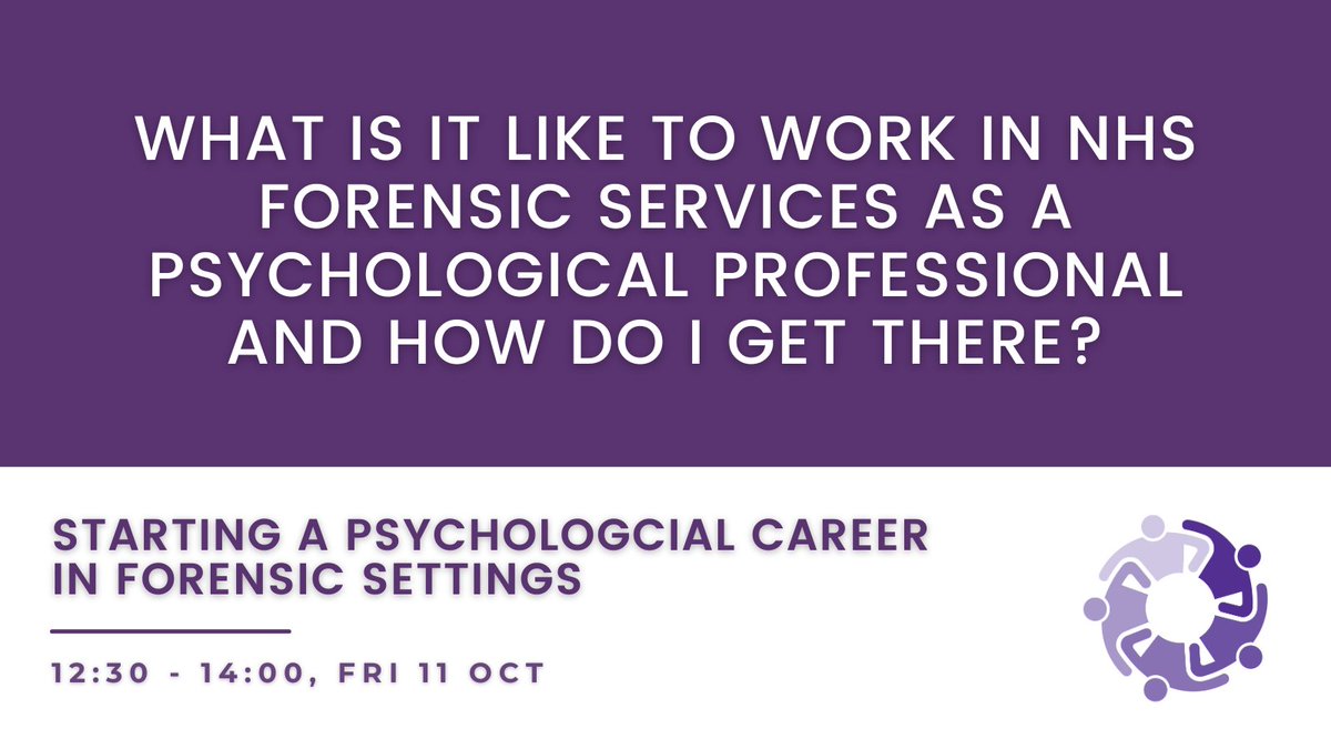 Psychological Professions Network South West (@swppn) on Twitter photo Are you considering a career in forensic services as a psychological professional? Find out which roles are open to you, what experience you'll need, and how to get there at our webinar next week. Regsiter now eventbrite.co.uk/e/starting-a-p… Are you considering a career in forensic services as a psychological professional? Find out which roles are open to you, what experience you'll need, and how to get there at our webinar next week. Regsiter now eventbrite.co.uk/e/starting-a-p…