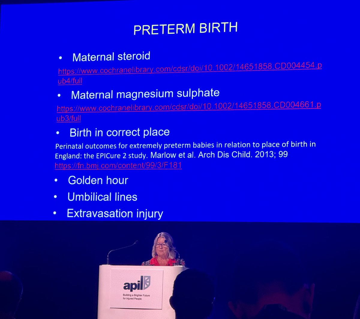 Fantastic talks by Prof Phil Bennett, obstetrician and Dr Jane Hawdon Consultant Neonatologist at APIL Clinical Negligence Conference Celtic Manor Wales