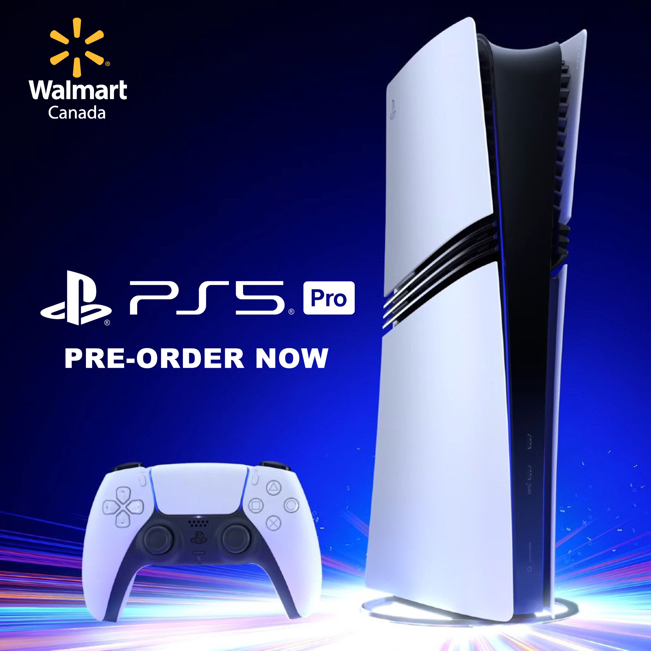 Walmart Canada Gaming on X Are you ready to go Pro The PlayStation 5 Pro is now available to pre order at Walmart Canada while supplies last. PS5 Pro https t aCPotRxpEn PS5 Pro