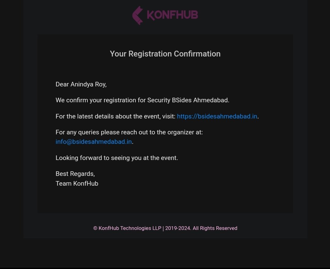 TheTeaToast's tweet image. Heading to BSides Ahmedabad with the @security_lit crew 🫡❤️

#bsides