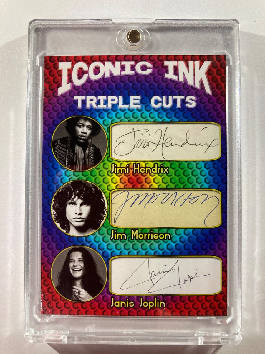 1218Sports's tweet image. 🎁Appreciation Day Giveaway🎁

Winner Announced Monday

🔥Jimi Hendrix/Jim Morrison/Janis Joplin Iconic Ink Triple Cuts Triple Auto Facsimile

To enter
1. Follow
2. Retweet
3. Like