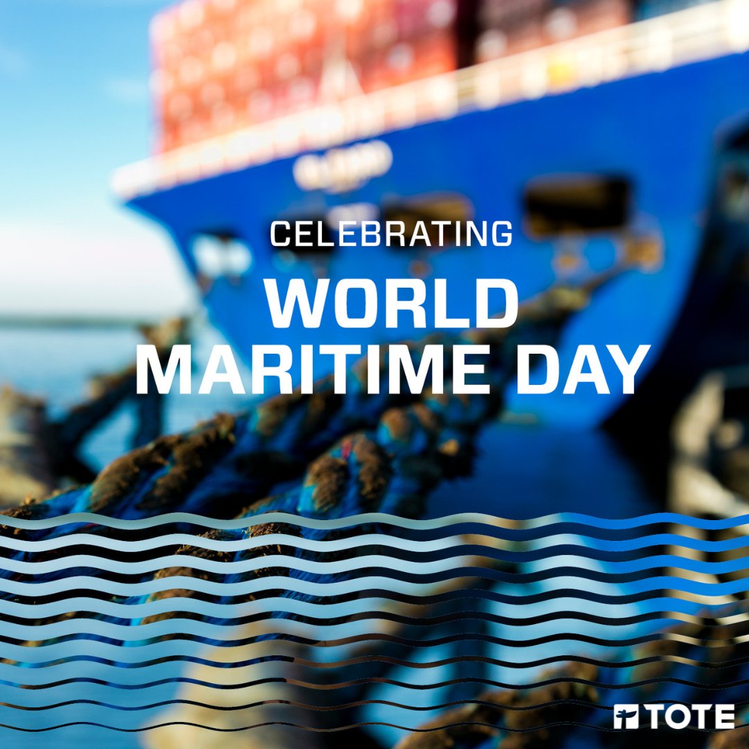 TOTE_Maritime's tweet photo. Today, we thank the dedicated crews and mariners who keep global trade moving safely and efficiently. Your hard work drives our mission every day! 

#MaritimeHeroes #SafetyFirst #TOTEPR #TOTEAK https://t.co/Umvevwqm4x
