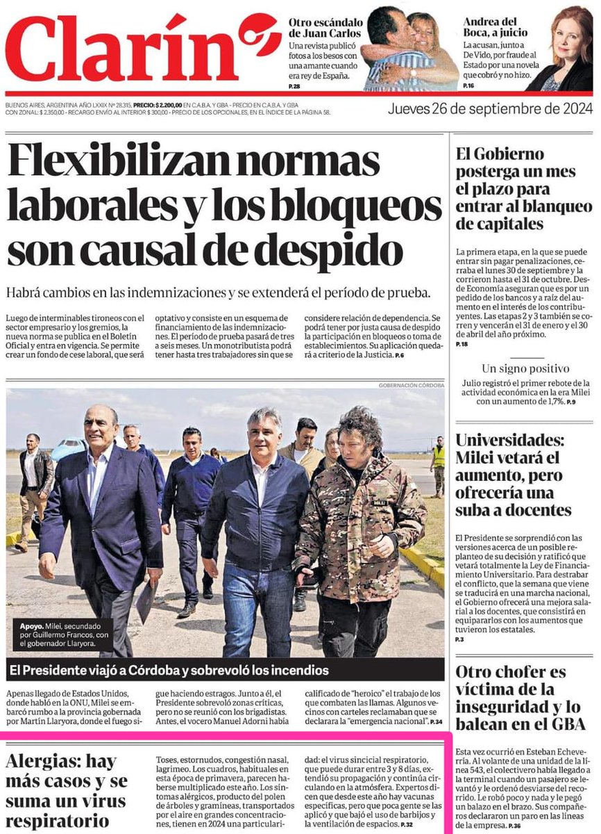 LauraPuli11's tweet photo. Nota en Clarín sobre síntomas estacionales de vía aérea superior más tos, secreciones y alergias asociado a la circulación viral de Influenza, VSR  entre otros. Cómo cuidarnos y la importancia de la vacunación nuevamente. #influenza #VSR #vacunas https://t.co/IVGhLmrTqx