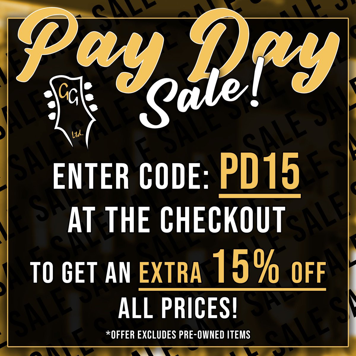 Save 15% on ALL ITEMS this payday. Use code PD15 on checkout! Offer Ends Monday 30th September 5pm!

guitar-galleries.co.uk
