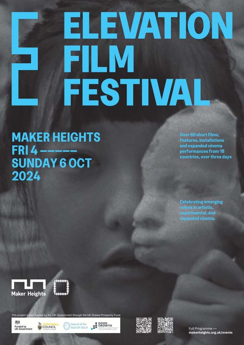 FRIDAY 4th - SUNDAY 6th. BUY YOUR TICKETS NOW 🎟️ticketweb.uk/search?q=maker…
Elevation Film Festival 2024 at Maker Heights, Cornwall. Featuring loads of amazing artists films, plus some narrative work by Cornwall and Devon based filmmakers. See you there!
