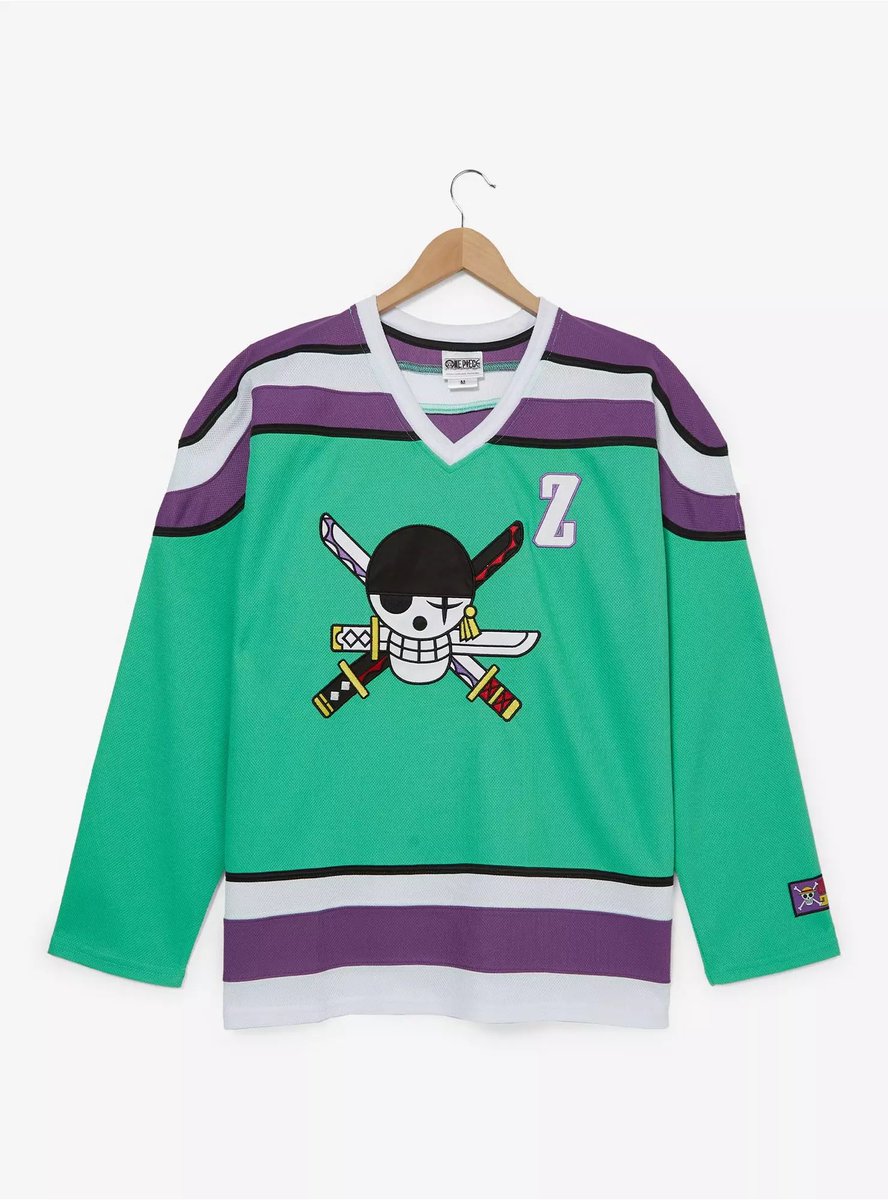 ryoryoゲームシャツと数珠セット BoxLunch exclusive Roronoa Zoro Hockey Jersey is available for
