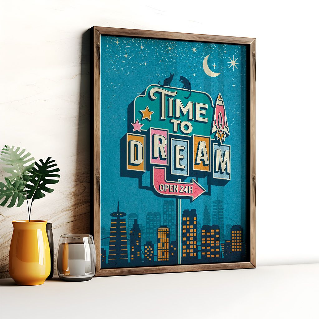 Tuscansun42's tweet photo. 🚀 Time to Dream, 24/7! 🚀

Add some nighttime magic to your walls with this ‘Time to Dream’ art. Perfect for creative minds and dreamers everywhere. 🌙✨ #TimeToDreamPoster #CreativeSpaces

#HomeArt #RetroPoster #WallDecor #PosterVibes

https://t.co/wztSUjQ31H https://t.co/LNobgtdOmz