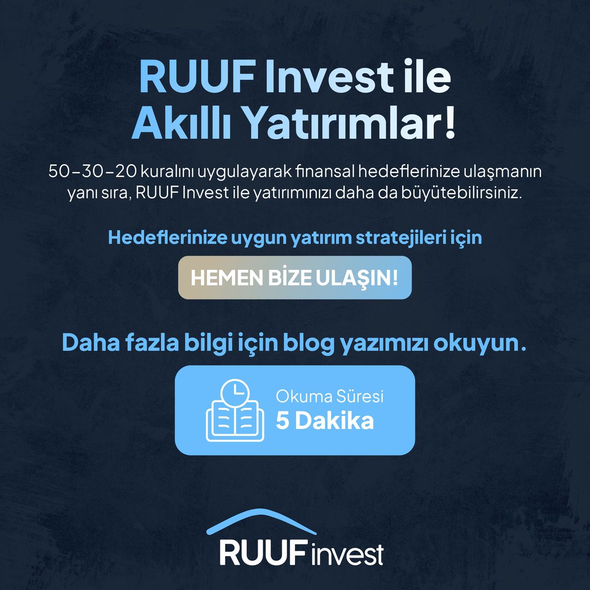 RuufInvest's tweet photo. 💡 50-30-20 kuralı ile bütçenizi akıllıca yönetin:
🏠 %50 ihtiyaçlar
🎉 %30 istekler
💰 %20 tasarruf ve borç

Finansal hedeflerinize adım atın ve RUUF Invest ile yatırımınızı büyütün!
Daha fazla bilgi: https://t.co/qoCav9diR3 
#FinansalÖzgürlük #RUUFInvest #Bütçeleme #yatırım https://t.co/8ye7mES2cv