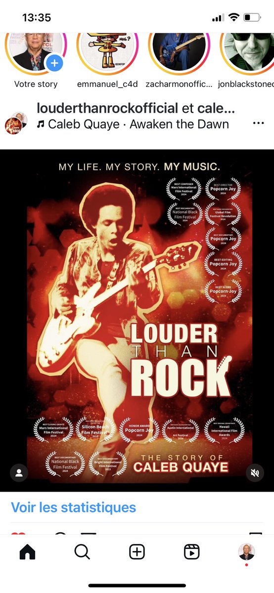 It is incredible to see all those laurels on the *Louder than Rock* poster! Each one represents recognition and praise from film festivals or critics, showing how much the film resonates with people. Thank you!