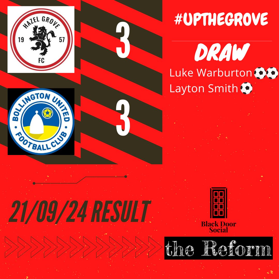 Late to the party this week, apologies (blame management!😆)

Not the best, not the worst, could've done better!

Big lessons learnt. We re-group, focus and look on to the weekend.

UP THE GROVE!⚽️

#upthegrove #jointhejourney #hgfc #LCAFL
