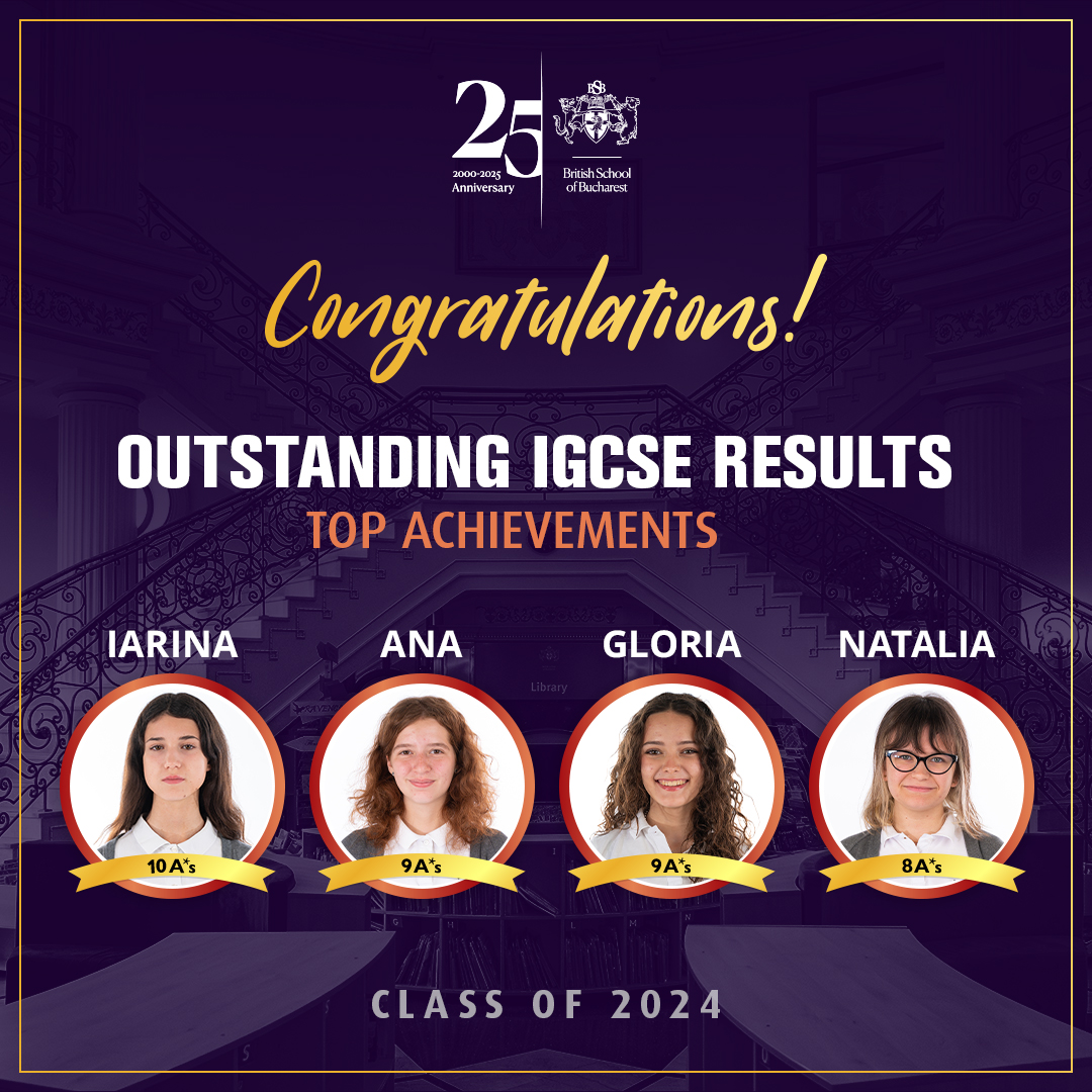 britishschoolro's tweet image. 🎉 Huge congratulations to our IGCSE students for their outstanding results! 🌟 Special mention to Iarina, Ana, Gloria, and Natalia for achieving top marks! 👏 We're proud of everyone's hard work and dedication!
#BSB #IGCSE #AcademicExcellence