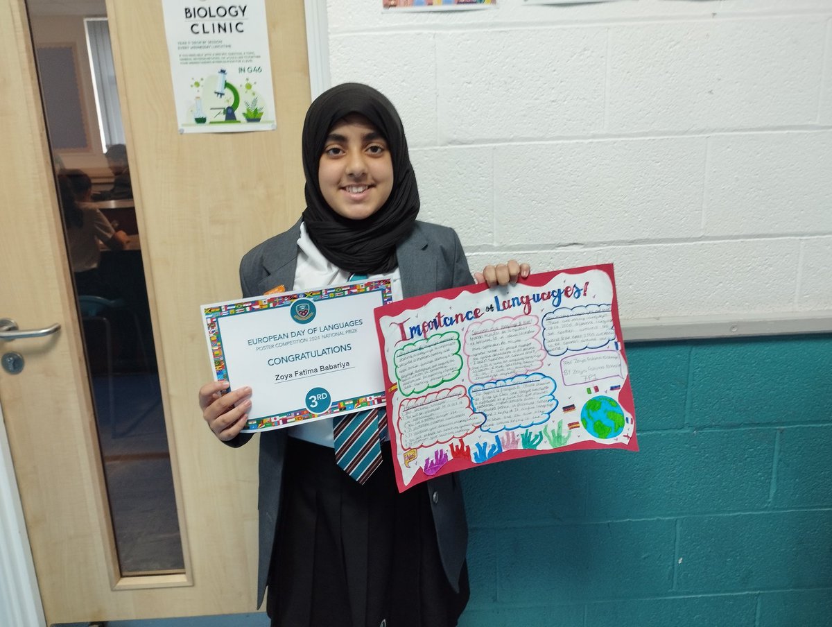 Sharples International (@sharplesintern2) on Twitter photo Pupils at Sharples have been busy creating posters to celebrate the European Day of Languages. We have shared our ideas with our partner schools in France and Spain. Well done to Bernadette, Laaibah and Zoya Fatima for their winning entries! <a href="/SharplesMFL/">Sharples MFL</a> <a href="/SharplesSchool/">Sharples School</a> Pupils at Sharples have been busy creating posters to celebrate the European Day of Languages. We have shared our ideas with our partner schools in France and Spain. Well done to Bernadette, Laaibah and Zoya Fatima for their winning entries! <a href="/SharplesMFL/">Sharples MFL</a> <a href="/SharplesSchool/">Sharples School</a>